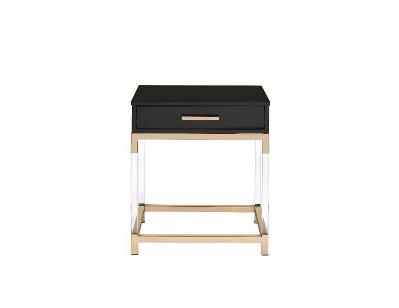 Adiel - End Table - Black & Gold Finish - Urban Living Furniture (Los Angeles, CA)