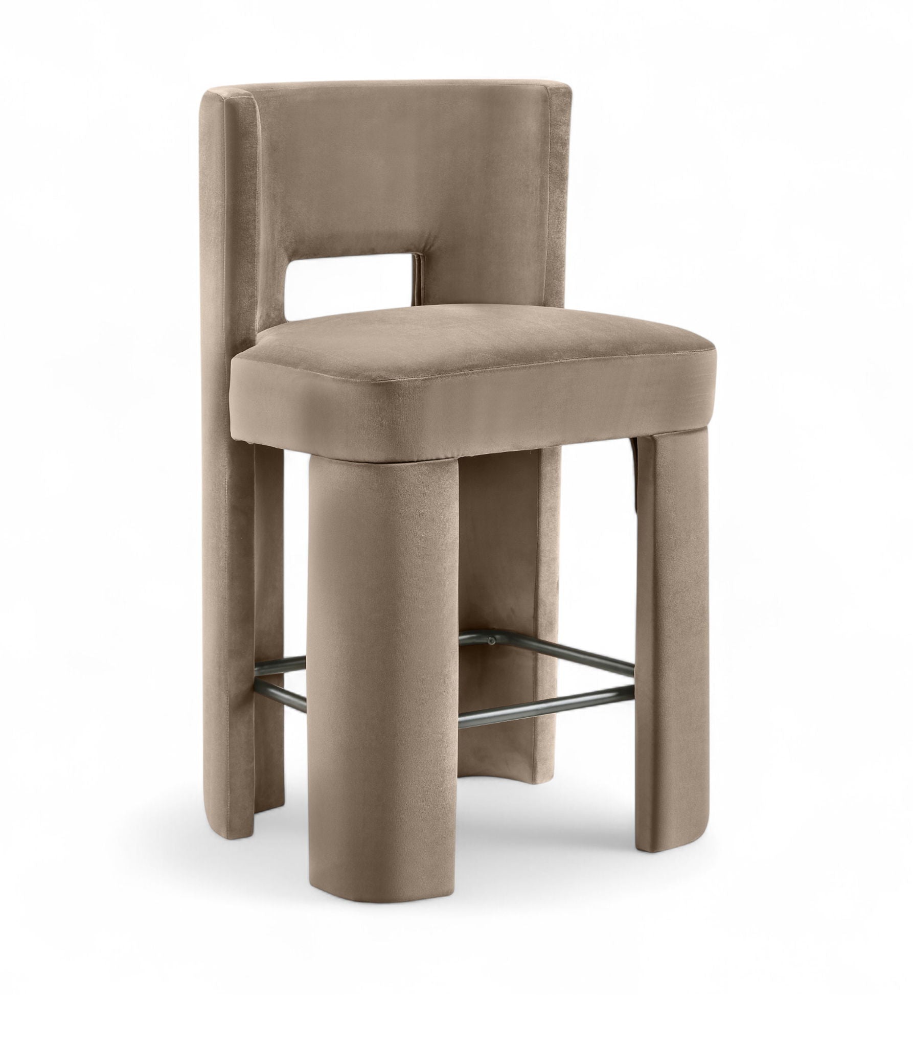 Zuno - Velvet Performance Fabric Upholstered Counter Stool (Set of 2) - Urban Living Furniture (Los Angeles, CA)