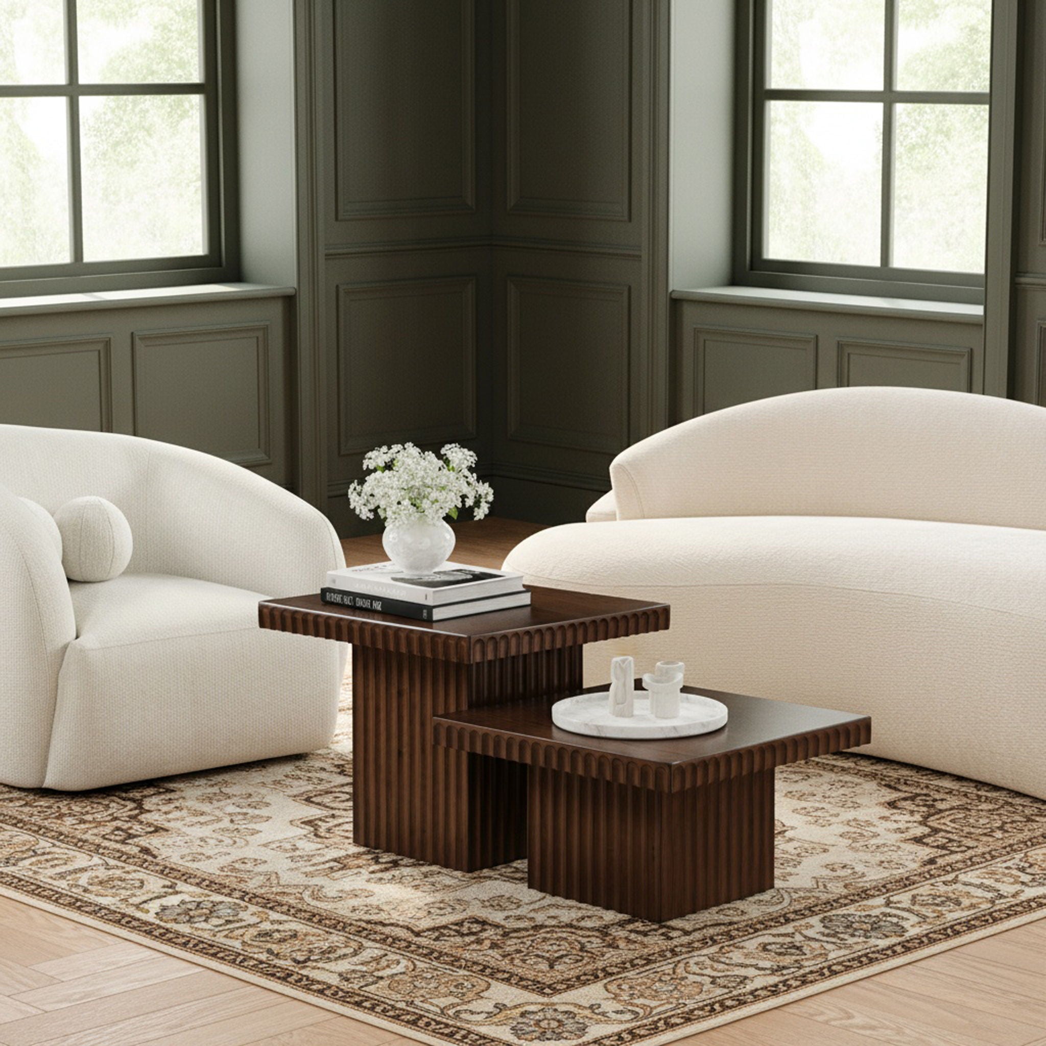 Spencer - Oak Veneer 2 Piece Coffee Table - Urban Living Furniture (Los Angeles, CA)