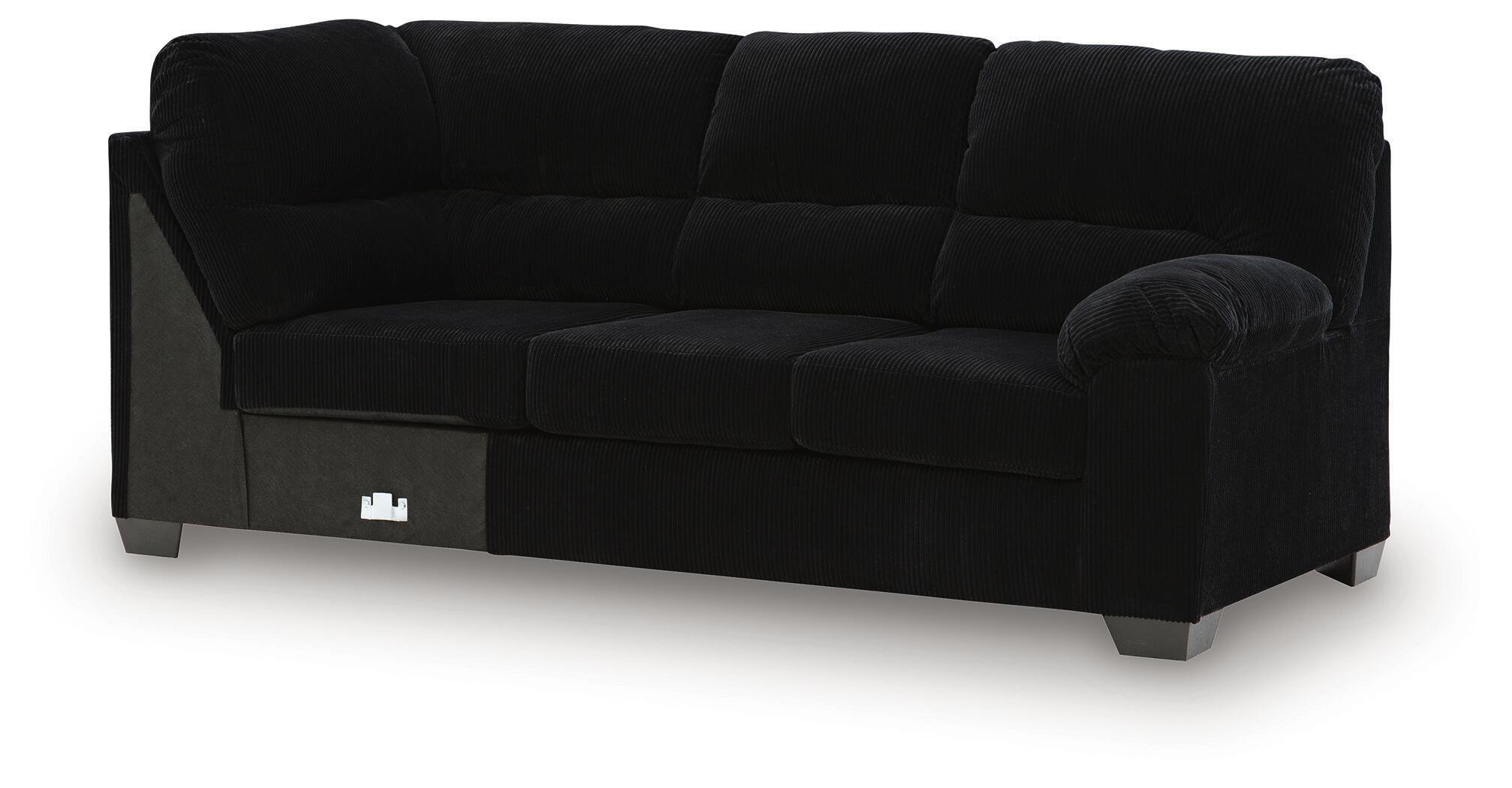 SimpleJoy - RAF Sofa With Corner Wedge - Onyx