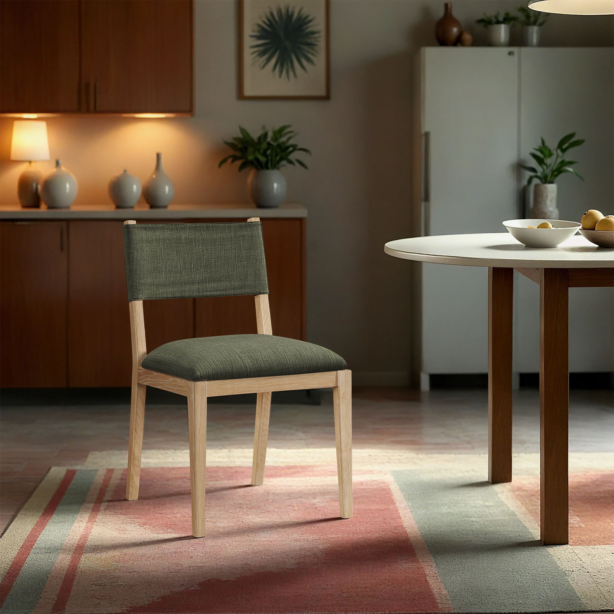 Avon - Linen Textured Performance Fabric Upholstered Dining Side Chair (Set of 2) - Urban Living Furniture (Los Angeles, CA)