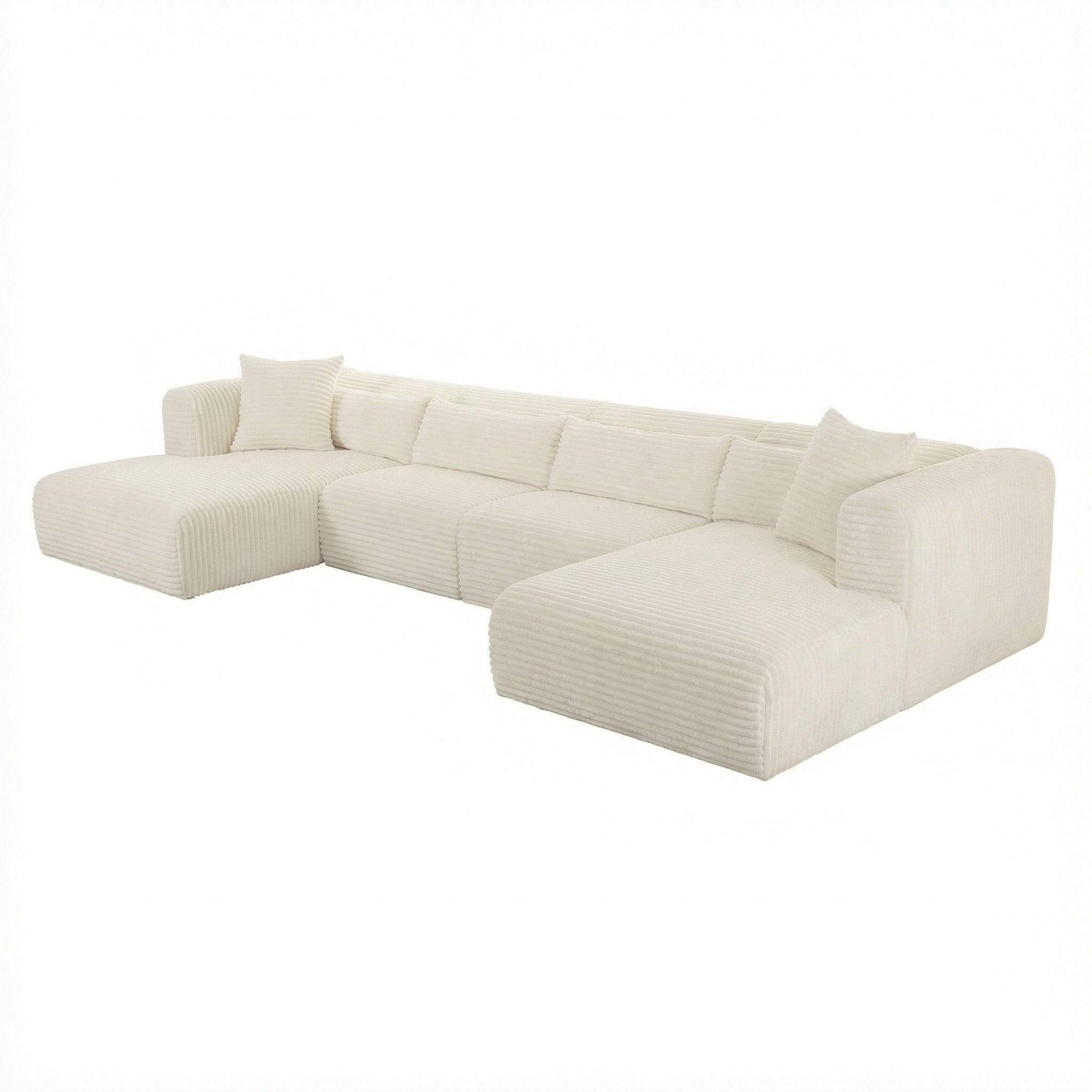 Tarra - Fluffy Oversized Corduroy Modular Sectional - Urban Living Furniture (Los Angeles, CA)