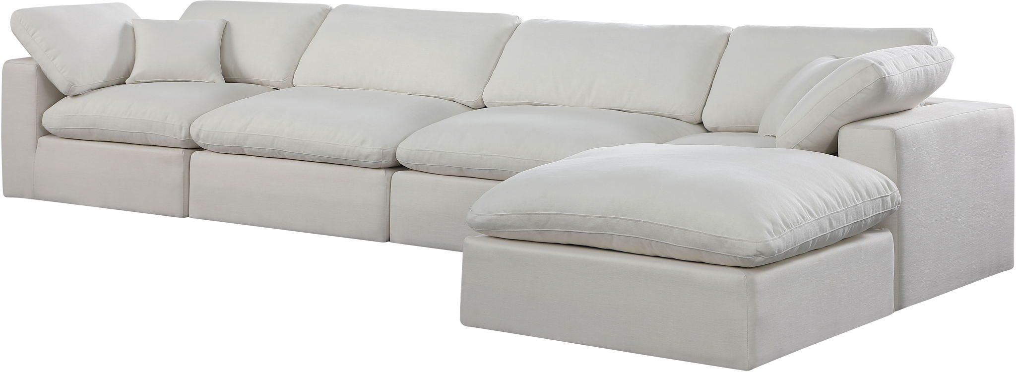 Comfy - 5 Piece Linen Modular Sectional With Chaise - Urban Living Furniture (Los Angeles, CA)