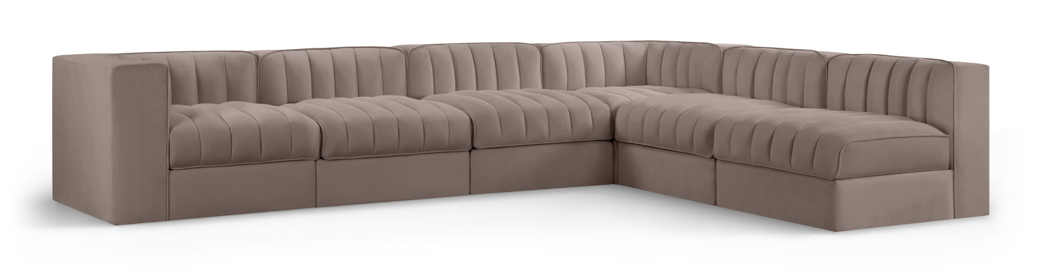 Rummi - Velvet Performance Fabric Upholstered 6 Piece Modular Sectional - Urban Living Furniture (Los Angeles, CA)
