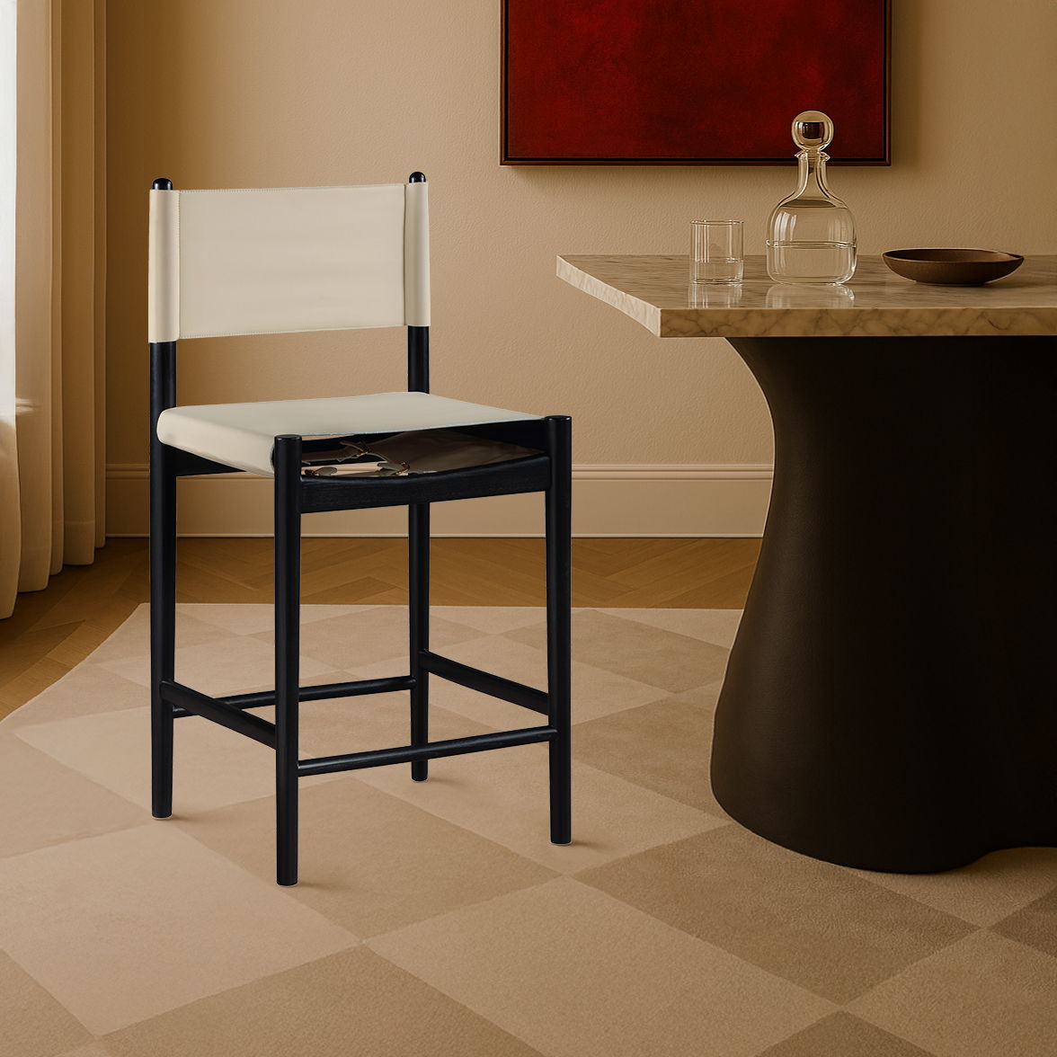 Rawlins - Counter Stool - Black Frame