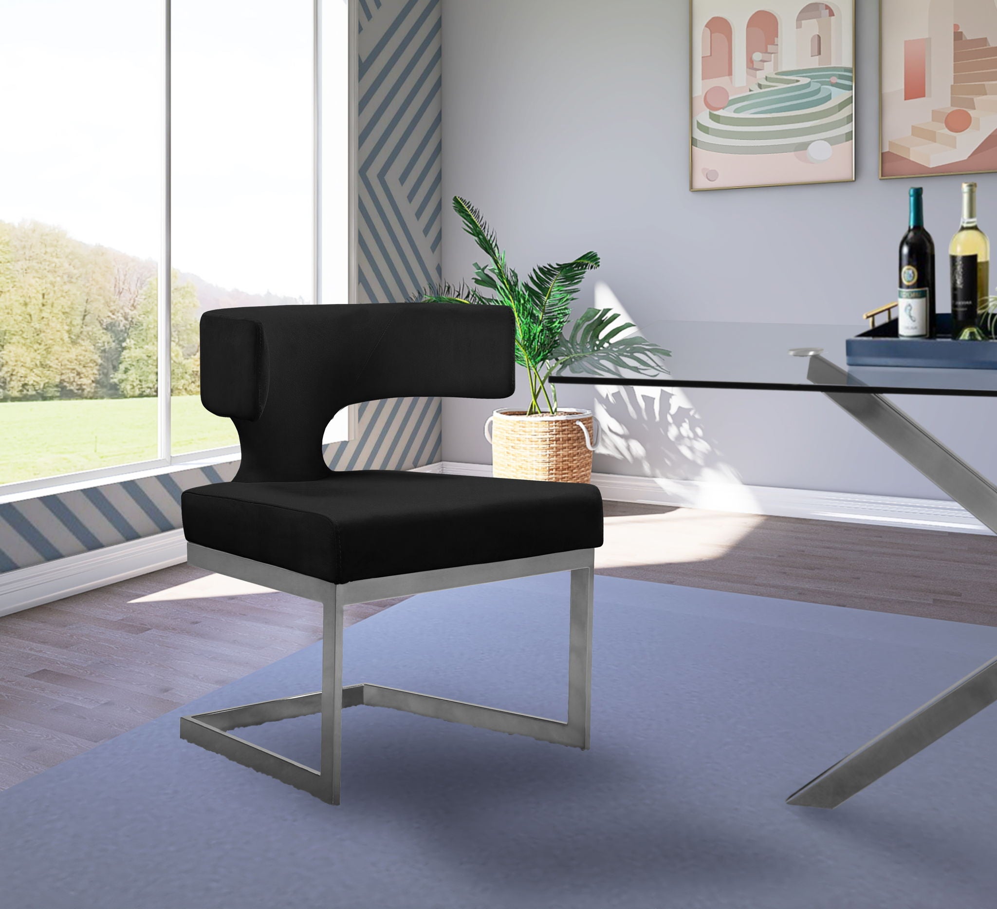 Alexandra - Dining Chair with Chrome Legs - Urban Living Furniture (Los Angeles, CA)