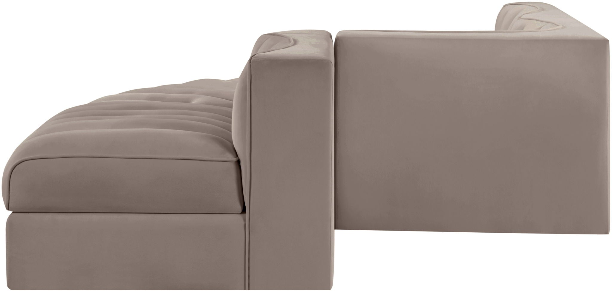 Rummi - Rounded Velvet Performance Fabric Upholstered 5 Piece Modular Sectional - Urban Living Furniture (Los Angeles, CA)