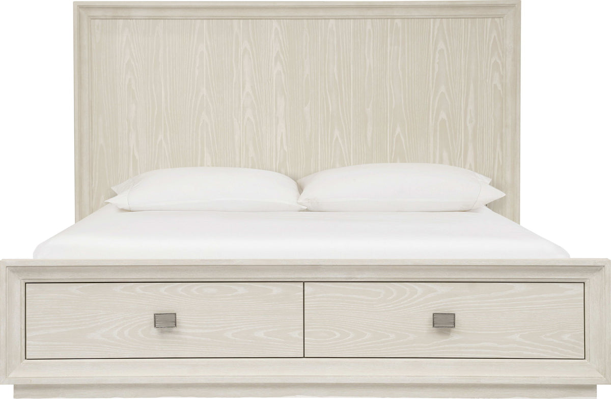 Maxime - California King Two Drawer Footboard Storage Bed - Ash
