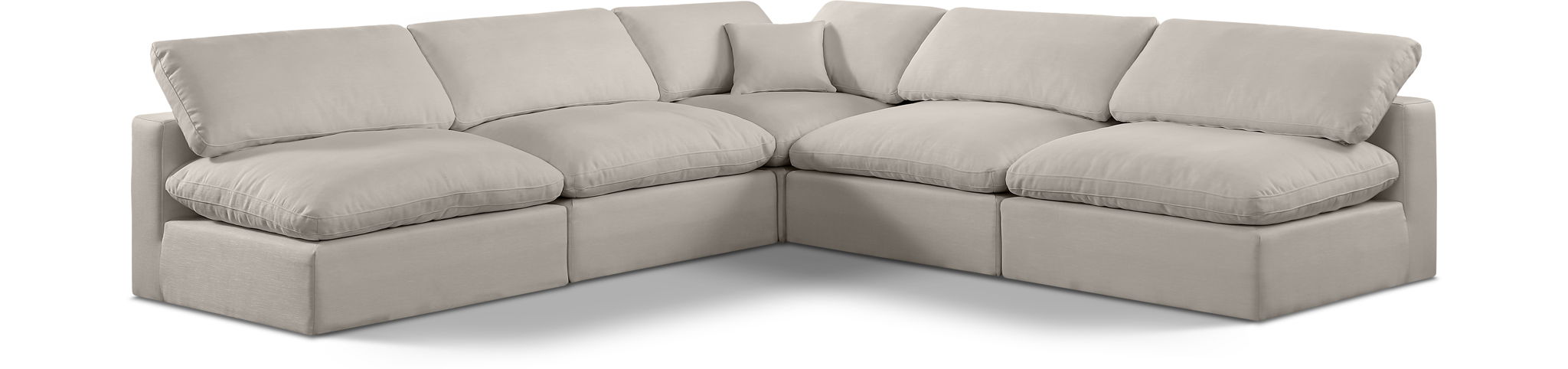Comfy - 5 Piece Linen Modular Corner Armless Sectional - Urban Living Furniture (Los Angeles, CA)