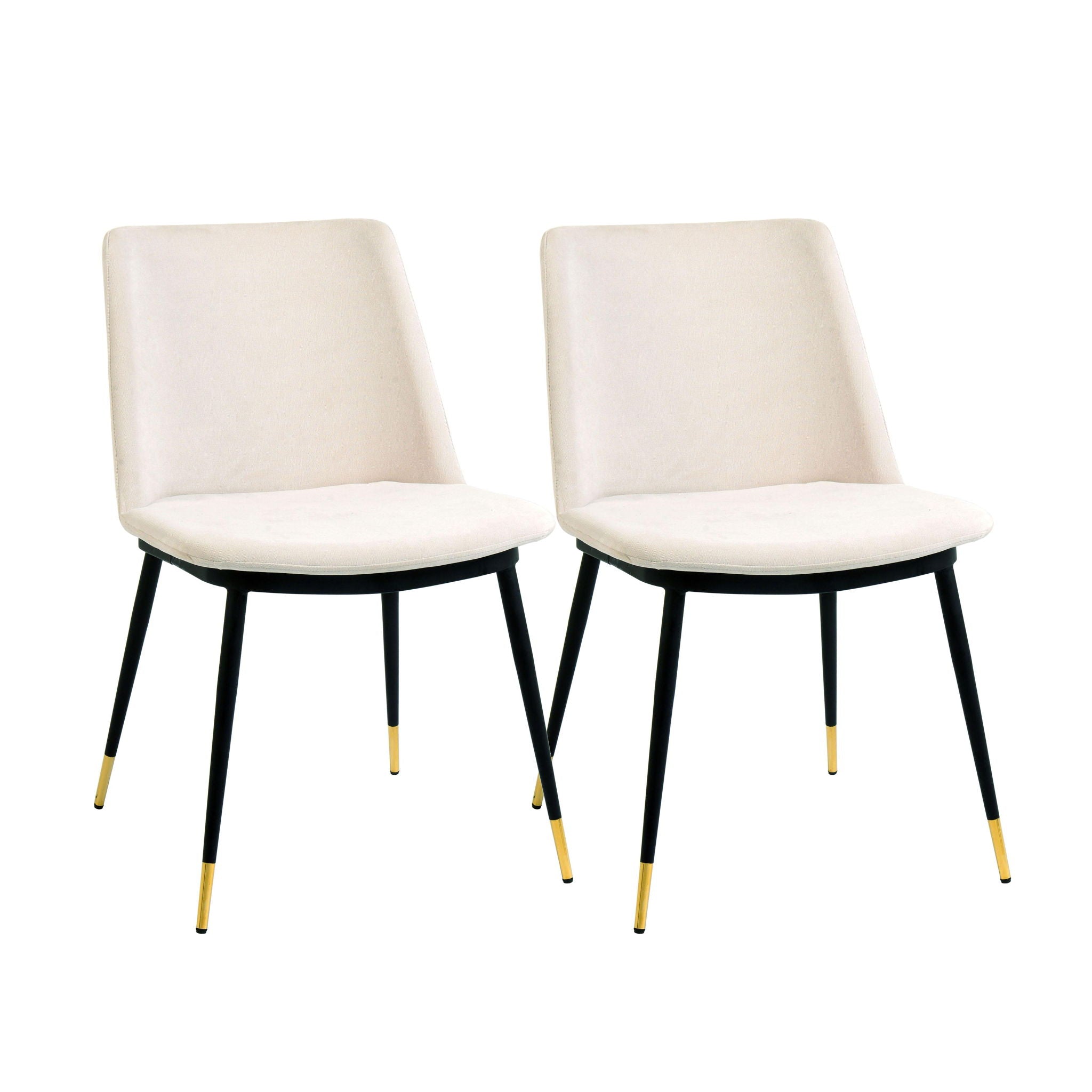 Evora - Velvet Chair With Gold Legs (Set of 2) - Urban Living Furniture (Los Angeles, CA)