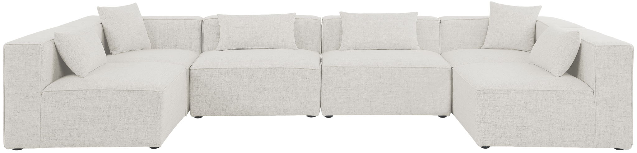 Cube - Linen 6 Piece Modular Armless Sectional - Urban Living Furniture (Los Angeles, CA)