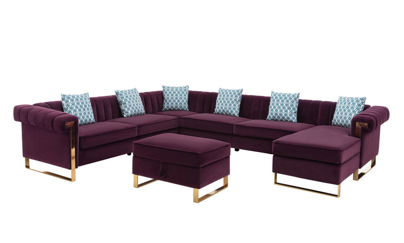 Maddie - Velvet Sectional Sofa - Urban Living Furniture (Los Angeles, CA)