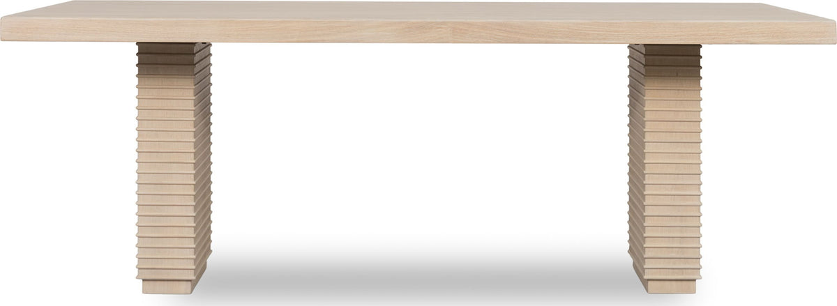 Magnolia - Double Pedestal Wooden Dining Table - Daffodil