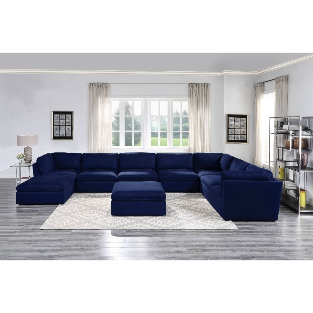 Crosby - Modular Armless Chair - Blue Fabric - Urban Living Furniture (Los Angeles, CA)