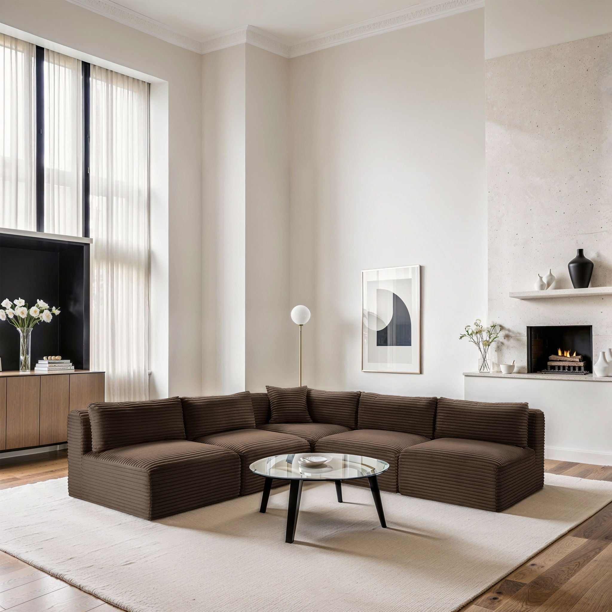 Shaggy - 5 Piece Modular Corner Armless Sectional - Urban Living Furniture (Los Angeles, CA)
