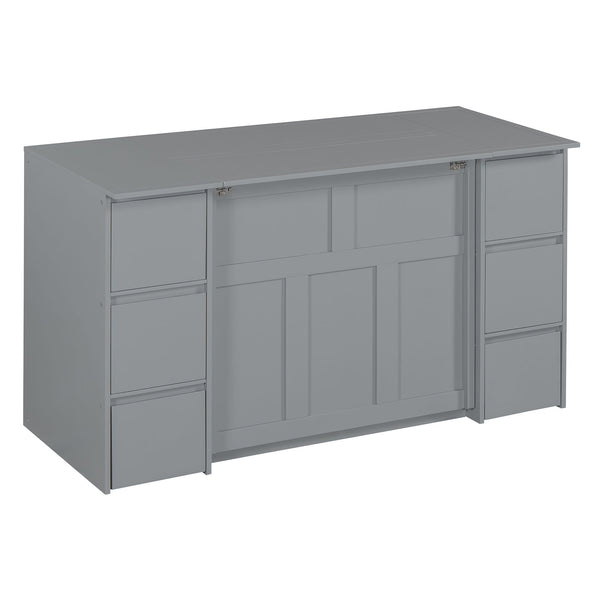Murphy Bed With Drawers, Cabinets, And USB Ports