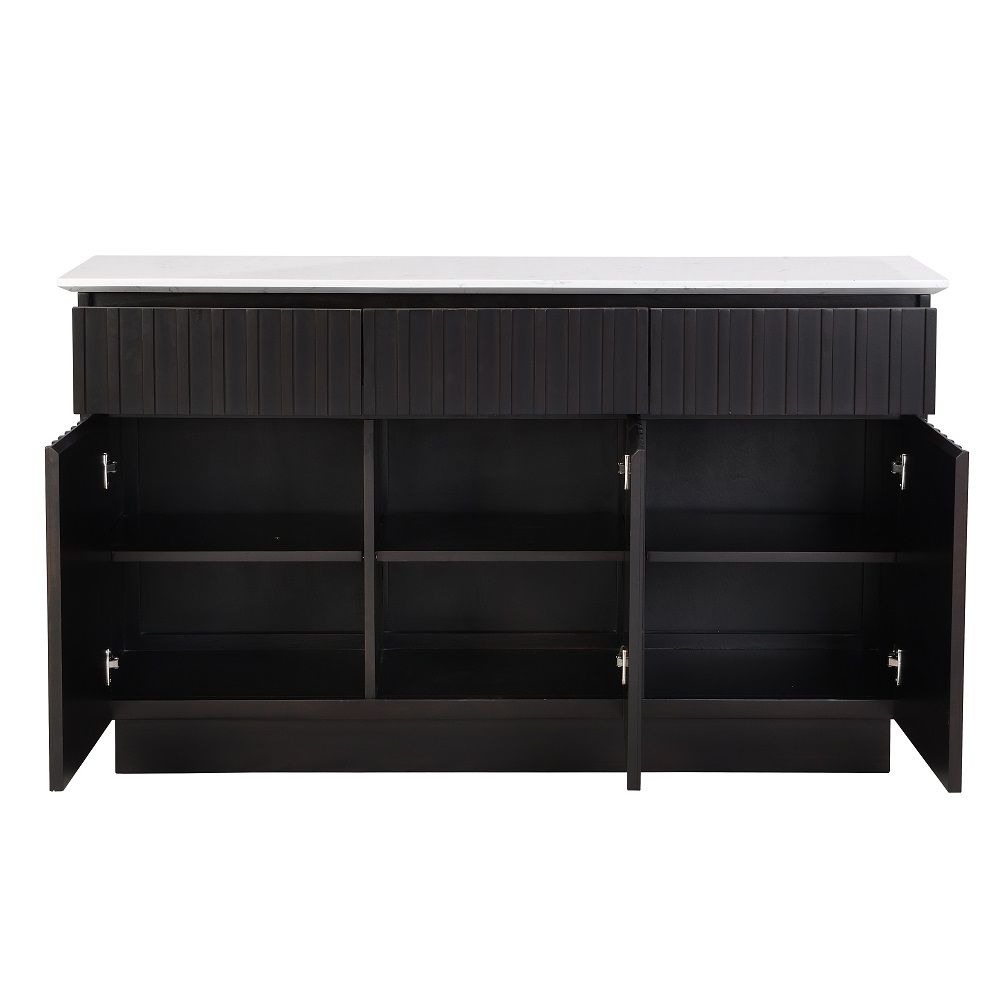 Jaramillo - Server - Engineering Marble Top & Black - Urban Living Furniture (Los Angeles, CA)