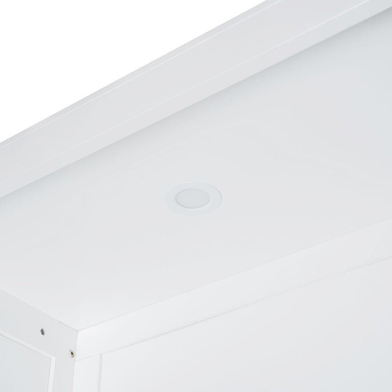 Murphy Wall Bed With Shelves, Wardrobe And LED Lights