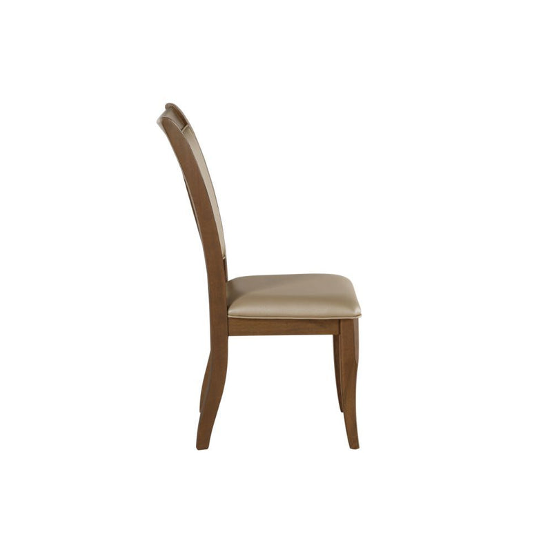 Harald - Side Chair (Set of 2) - Beige PU & Gray Oak - Urban Living Furniture (Los Angeles, CA)