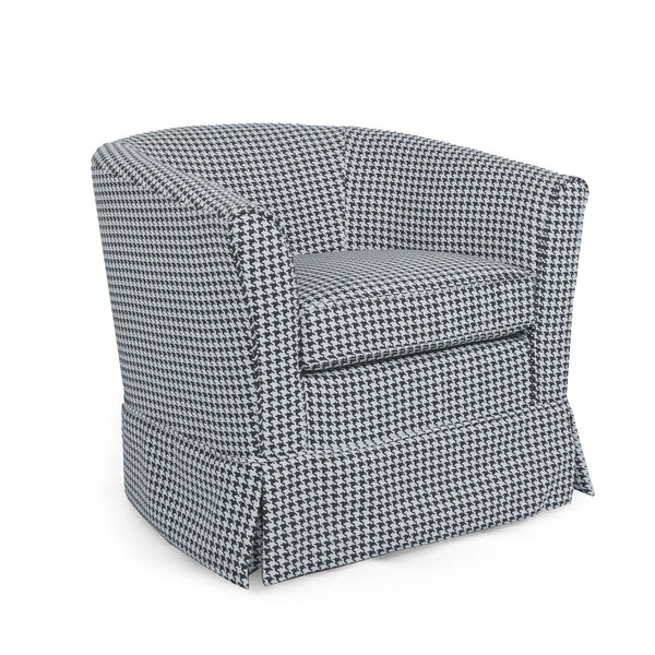 Zeniqua - Upholstered Velvet Swivel Chair With Loose Cover