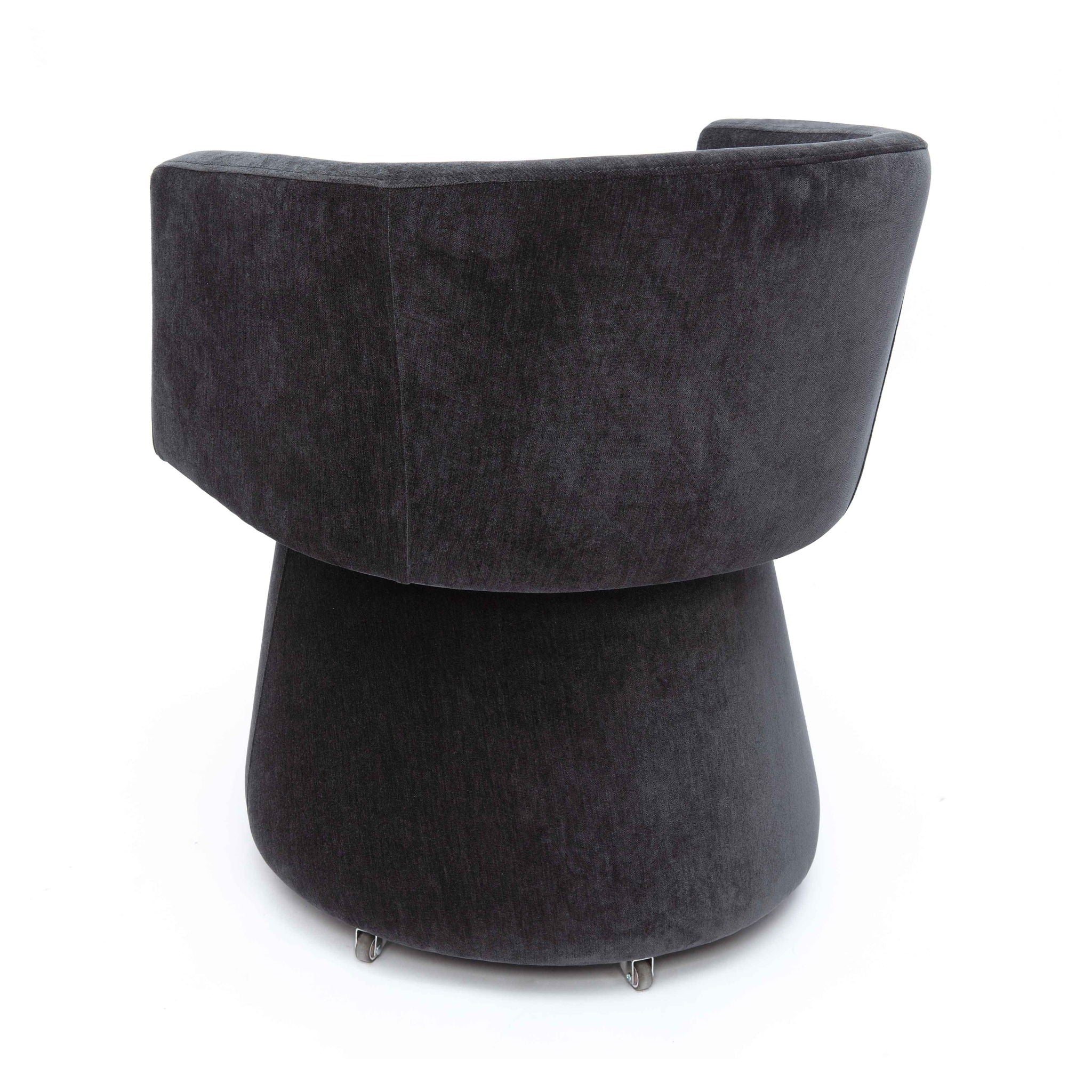 Kristen - Upcycled Chenille Rolling Desk Chair - Urban Living Furniture (Los Angeles, CA)