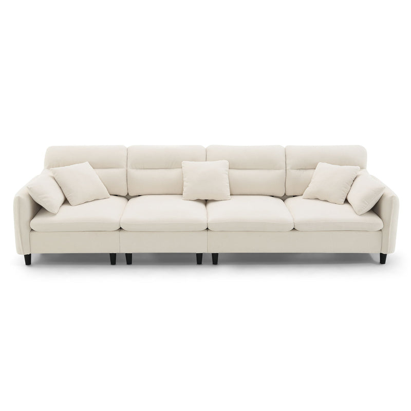 Modern Convertible Sectional Sofa L Shaped Reversible Couch Set With Free Pillows 5 Seat Cloud With Ottoman