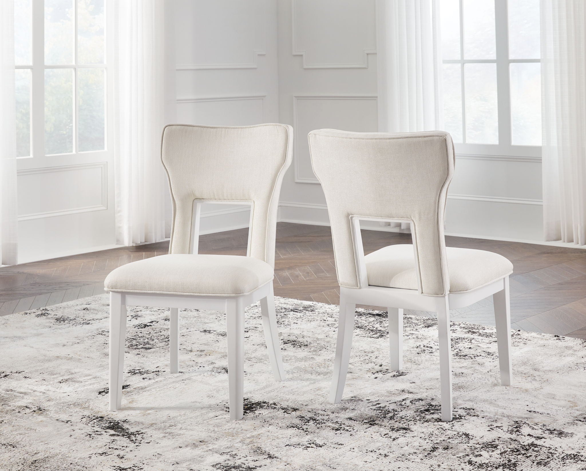 Chalanna - White - Dining Upholstered Side Chair (Set of 2) - Urban Living Furniture (Los Angeles, CA)