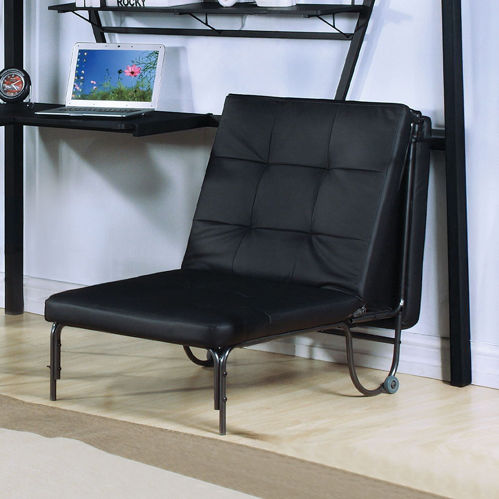 Senon - Adjustable Chair (Futon) - Silver & Black - Urban Living Furniture (Los Angeles, CA)