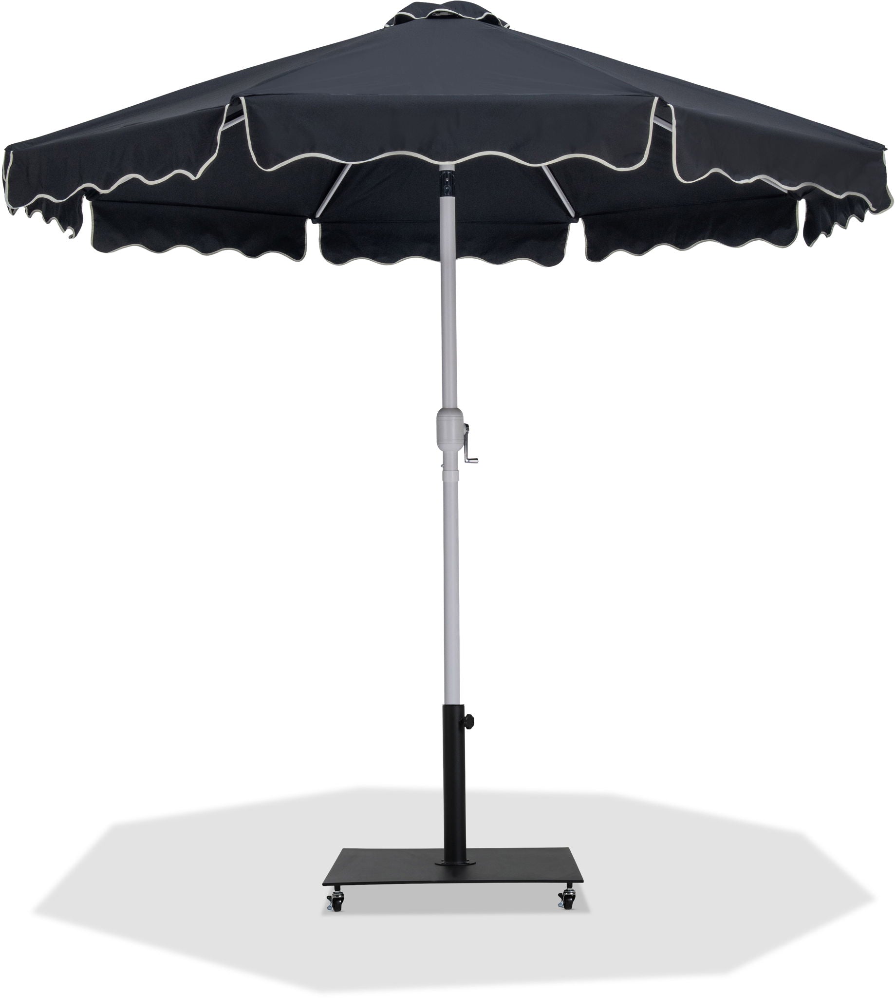 Amalfi - Aluminum Patio Umbrella - Black Base / White Pole - Urban Living Furniture (Los Angeles, CA)