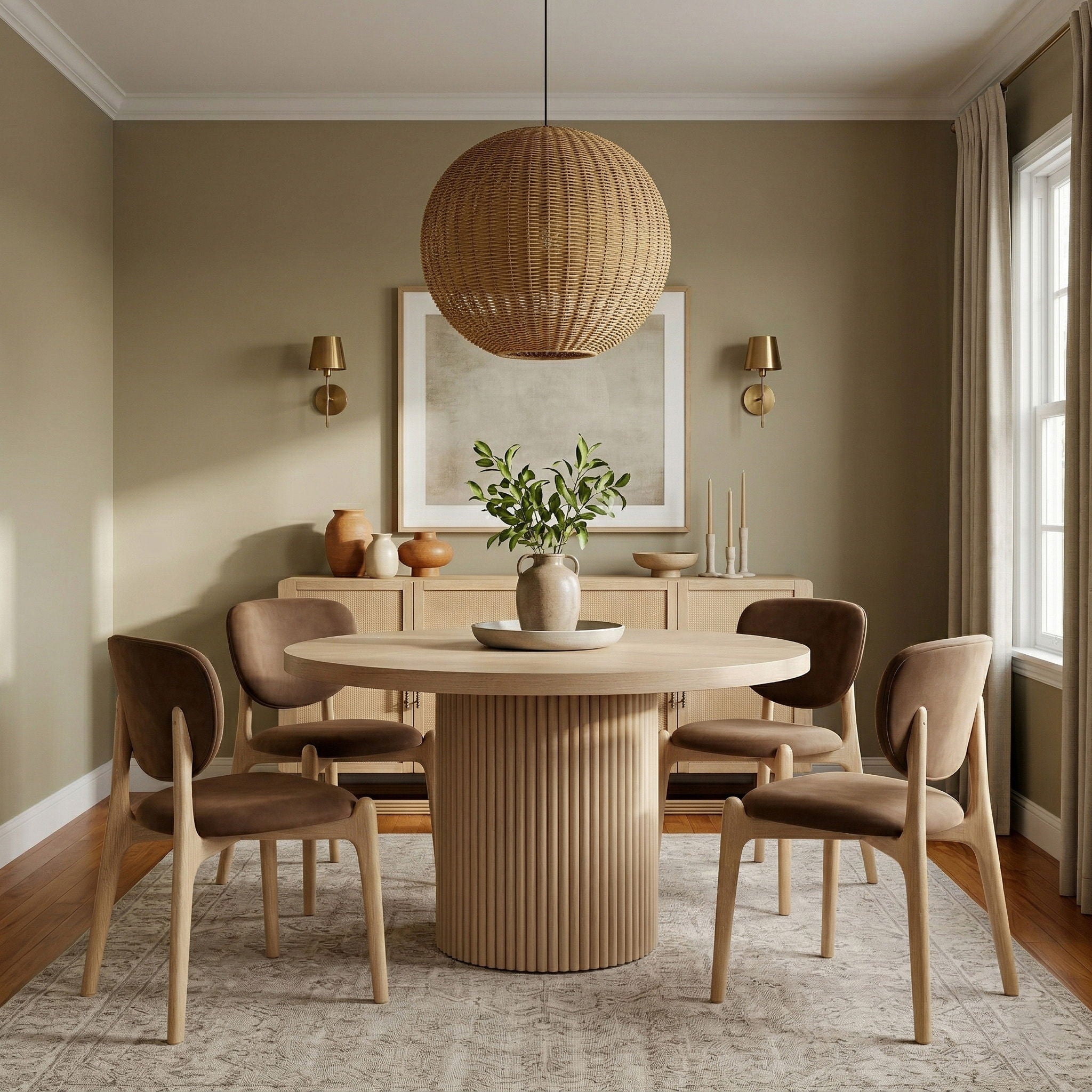 Velora - Upholstered Dining Chair (Set of 2) - Natural Base - Urban Living Furniture (Los Angeles, CA)