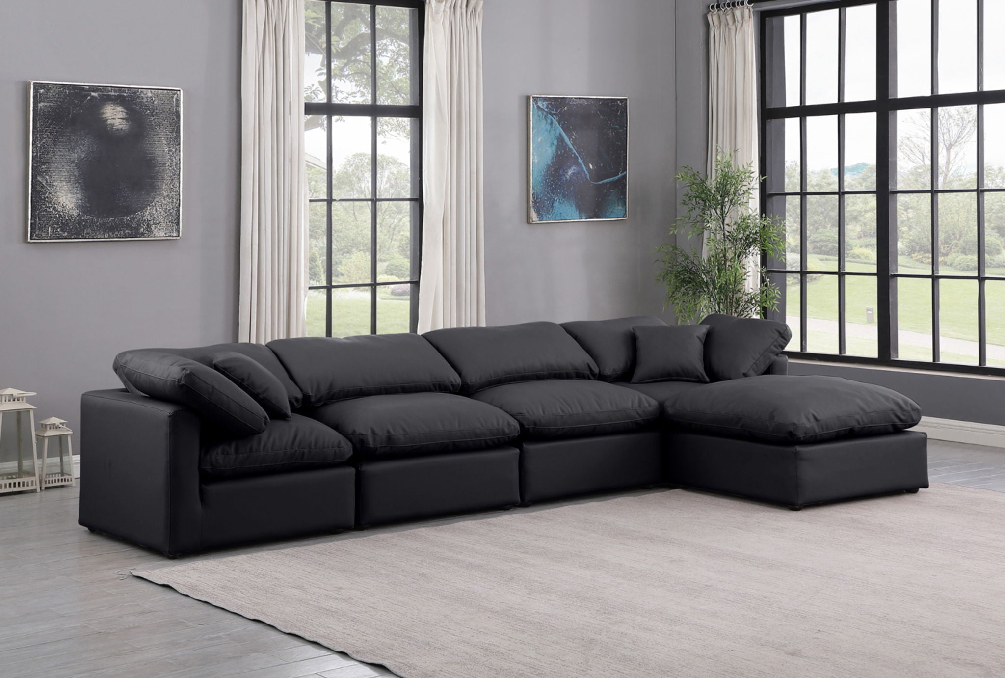Indulge - Faux Leather 5 Piece Modular Sectional With Chaise - Urban Living Furniture (Los Angeles, CA)