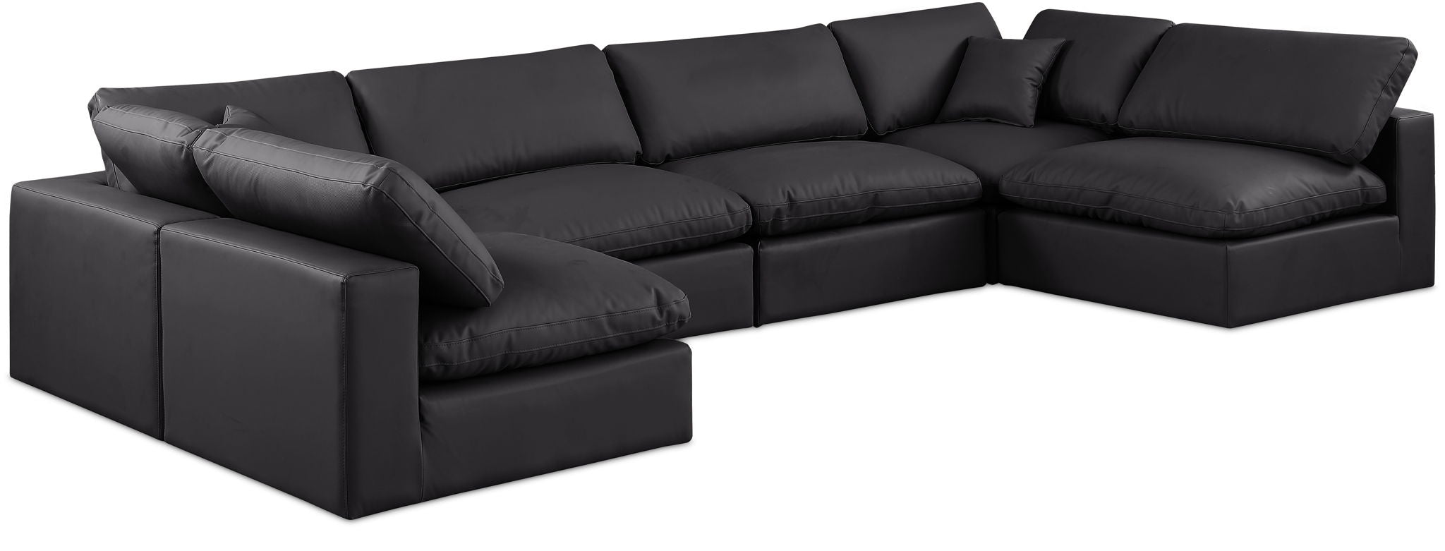 Comfy - 6 Piece Faux Leather Modular Armless Sectional - Urban Living Furniture (Los Angeles, CA)
