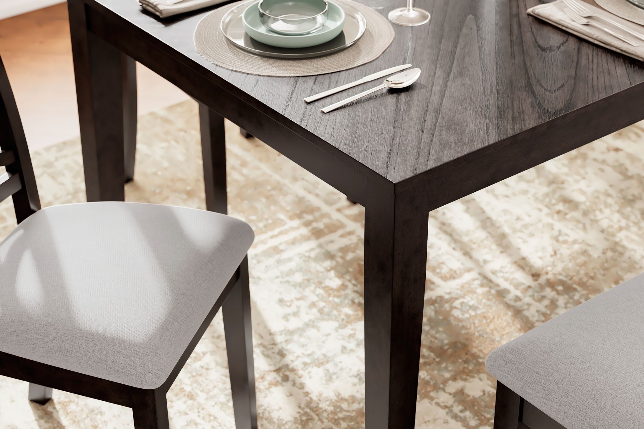 Langwest - Brown - Dining Room Table Set (Set of 6) - Urban Living Furniture (Los Angeles, CA)