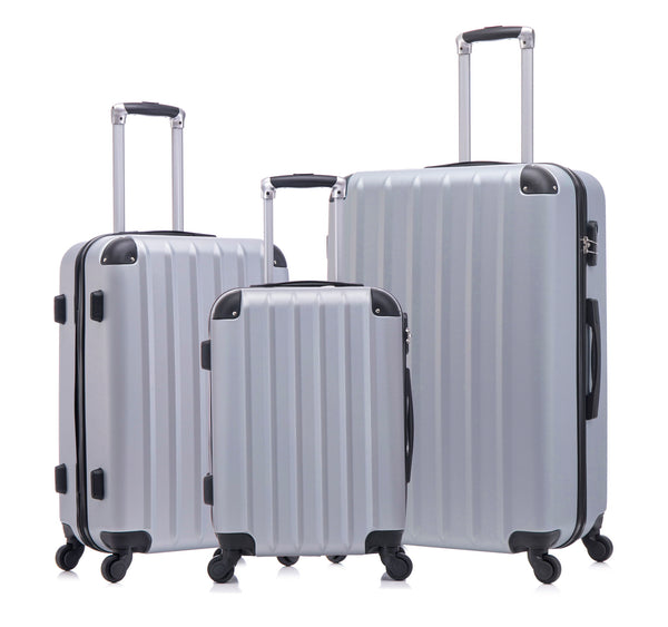 3 Piece Hard Luggage Set With Universal Wheels And Luggage Password Lock, 20 / 24 / 28"