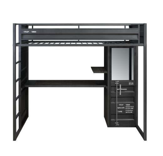 Cargo - Twin Bed - Gunmetal Finish - Urban Living Furniture (Los Angeles, CA)