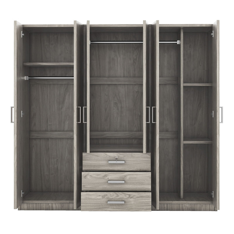 6 Doors Wardrobe Storage For Bedroom, With Big Drawers - Urban Living Furniture (Los Angeles, CA)