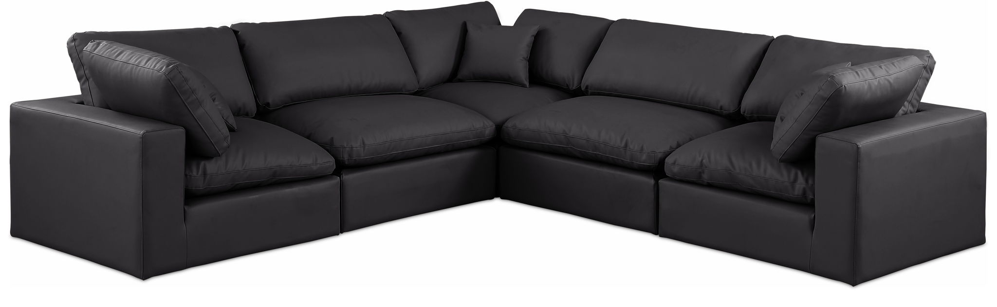 Comfy - 5 Piece Faux Leather Modular Corner Sectional - Urban Living Furniture (Los Angeles, CA)