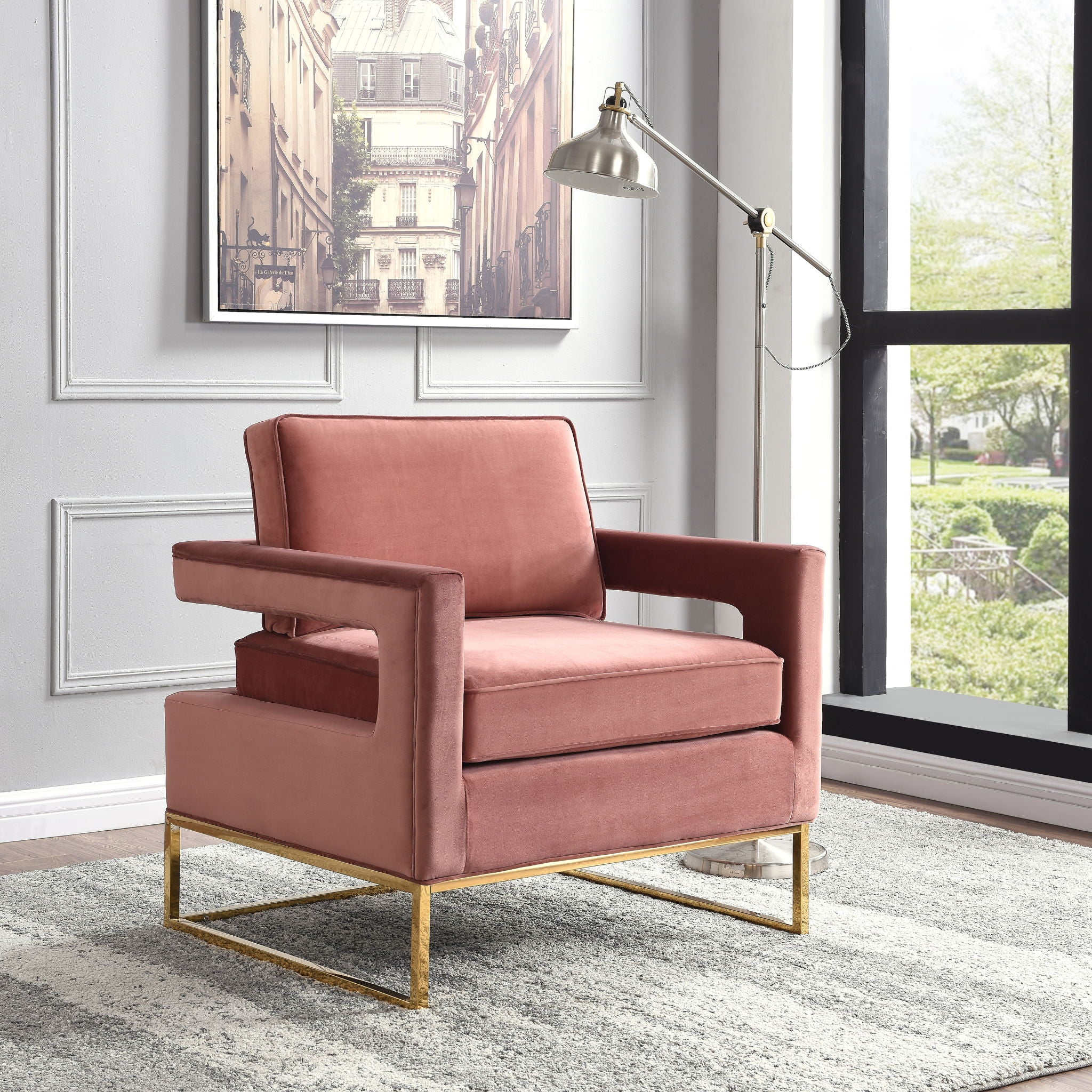Noah - Accent Chair with Gold Legs - Urban Living Furniture (Los Angeles, CA)