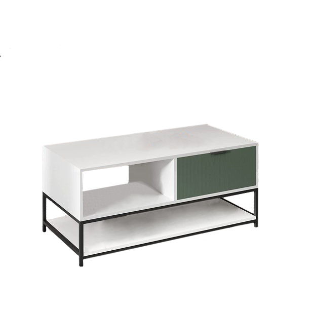 Watson - Wood Coffee Table Steel Frame With Shelves And Drawer - Urban Living Furniture (Los Angeles, CA)