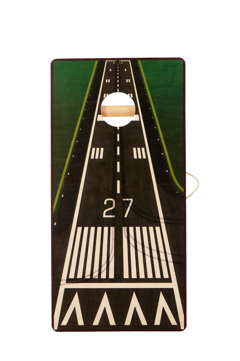 4X2 Ft Large Size Cornhole Board (Set of 2), Outdoor Game Board Set With 8 Bean Bags, Perfect For Lawn, Backyard, Beach, Park - White / Green