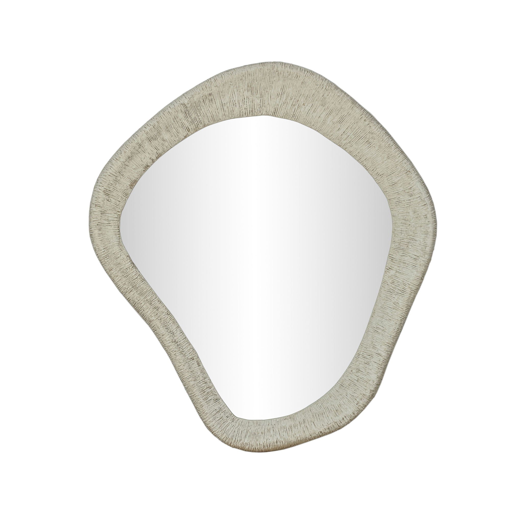 Orpheus - 35" x 31" Ribbed Wall Mirror - Faux Stone - Urban Living Furniture (Los Angeles, CA)