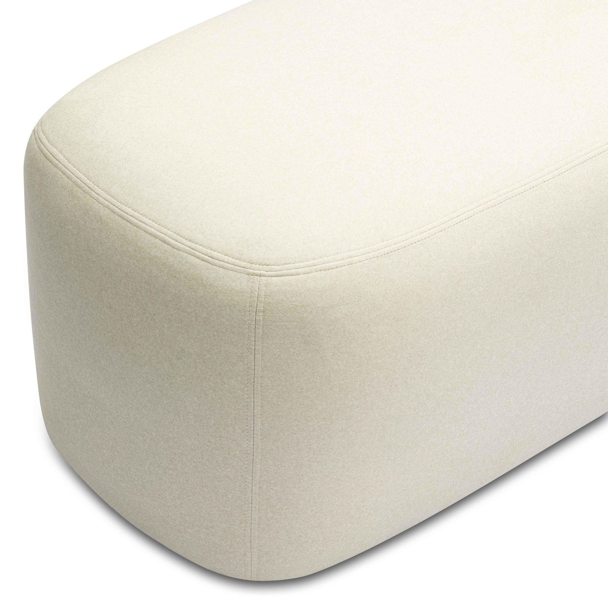 Graceland - Faux Mohair Bench - Cream - Urban Living Furniture (Los Angeles, CA)