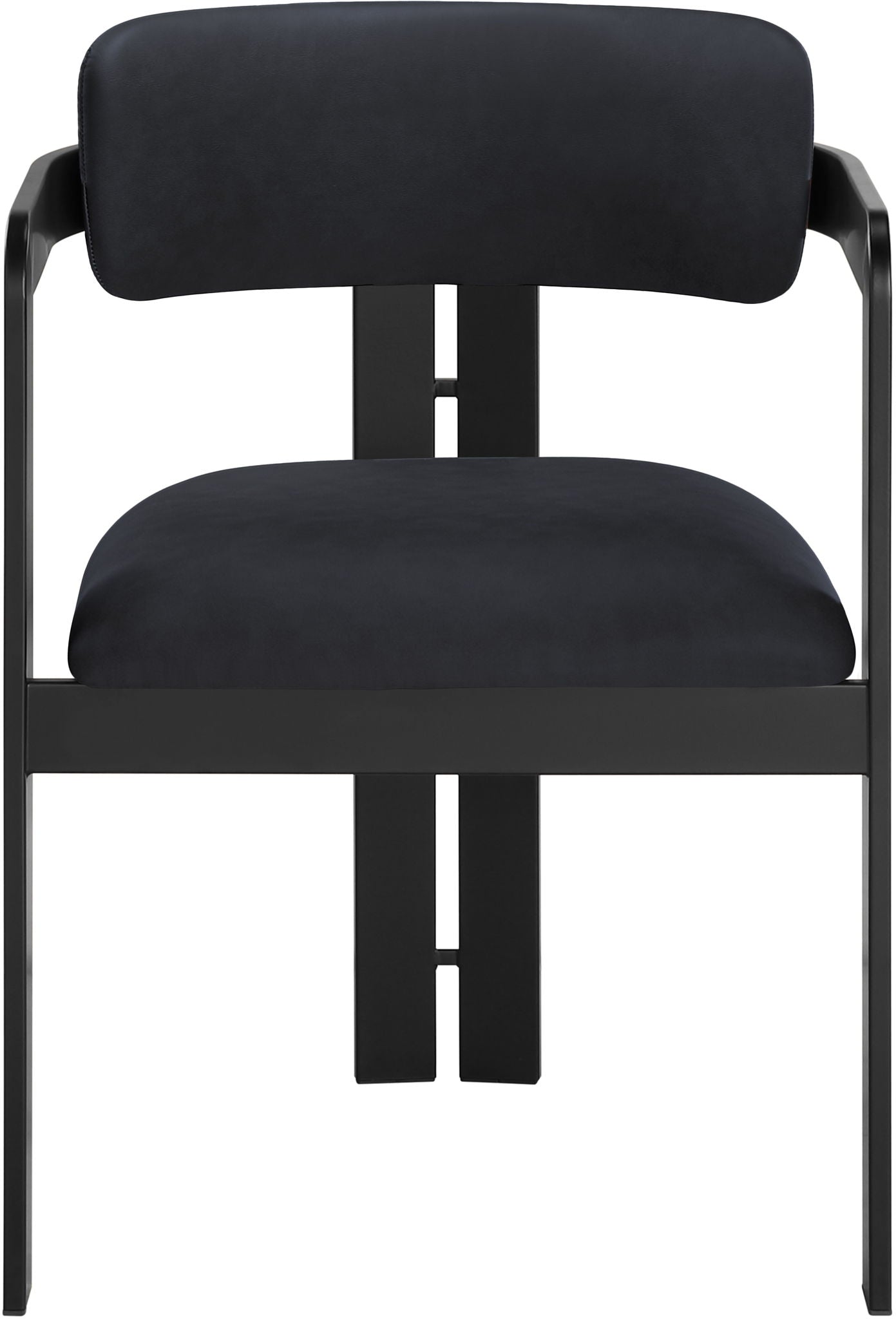 Aurum - Vegan Leather Upholstered Dining Chair With Graphite Black Base (Set of 2)