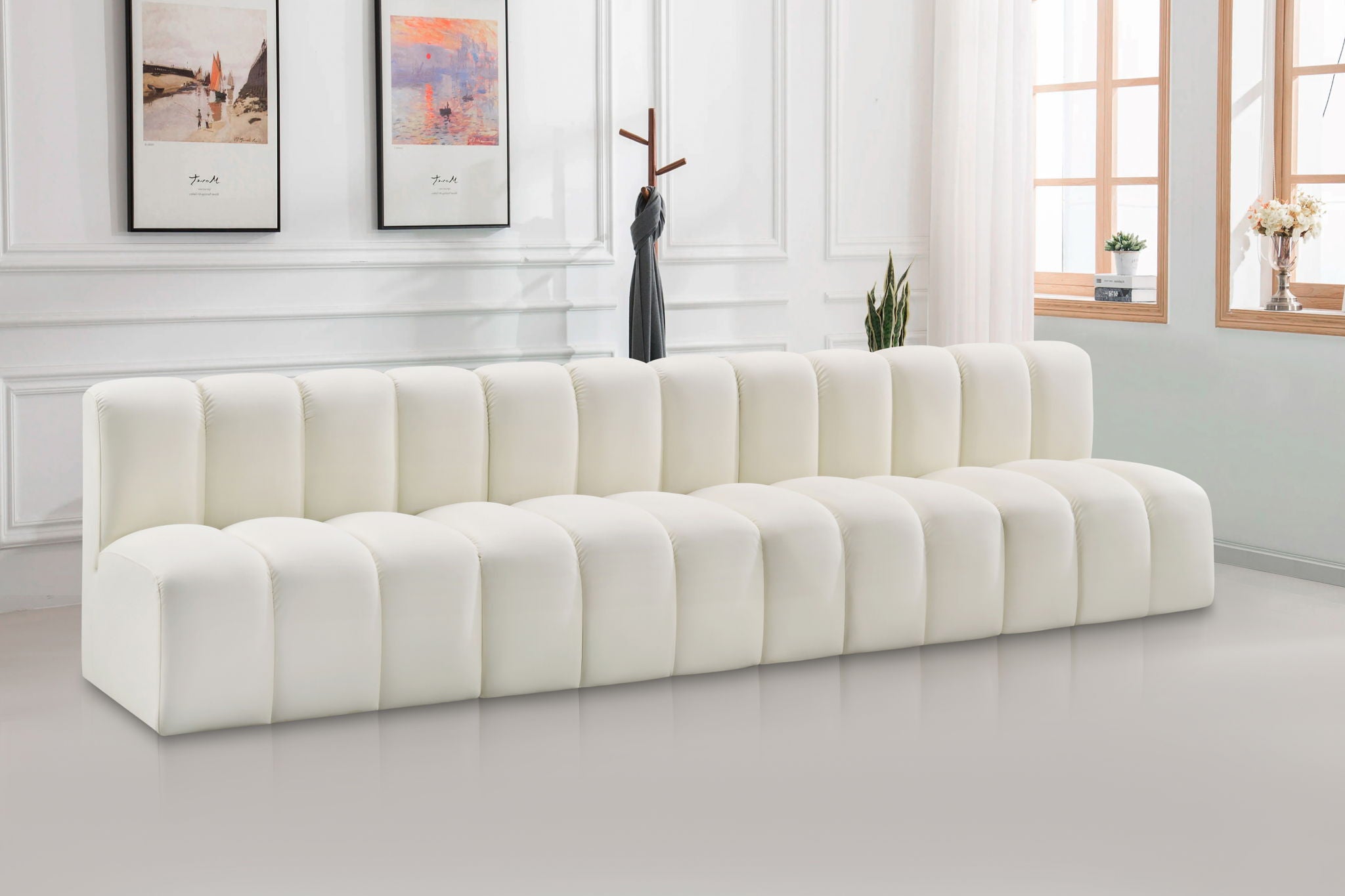 Arc - Faux Leather 4 Seats Modular Sofa - Urban Living Furniture (Los Angeles, CA)