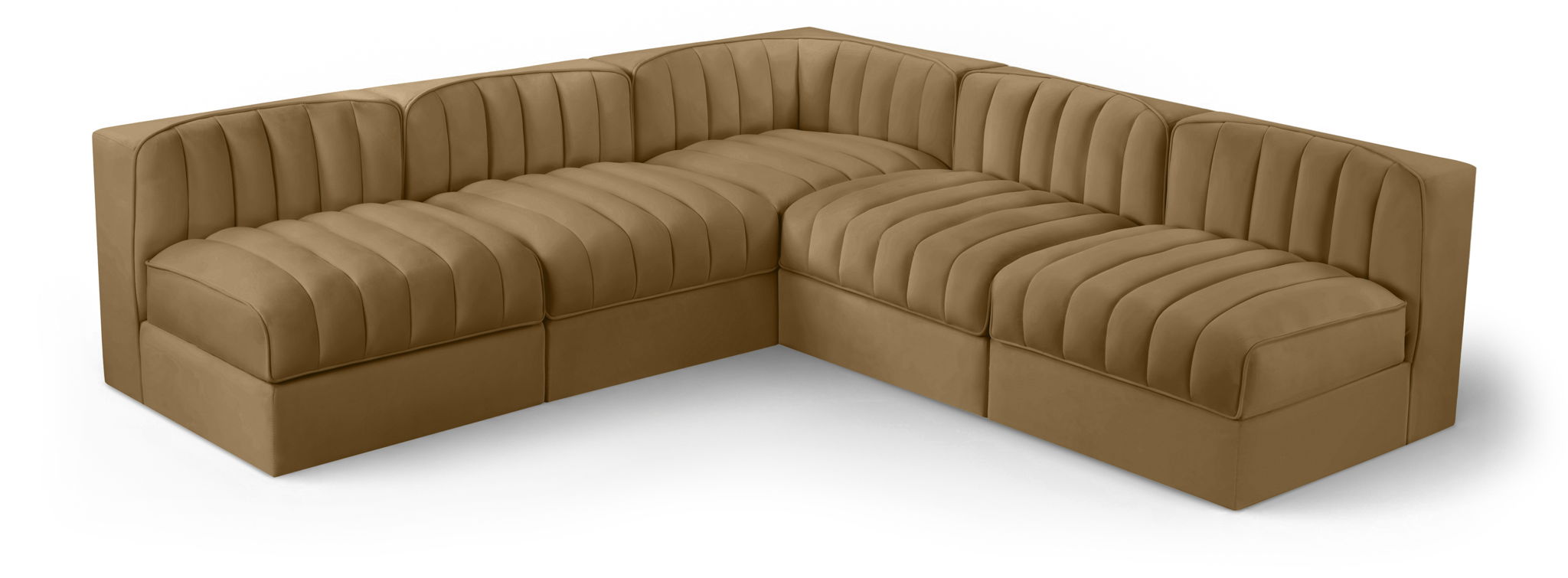 Rummi - Armless Velvet Performance Fabric Upholstered 5 Piece Modular Sectional - Urban Living Furniture (Los Angeles, CA)