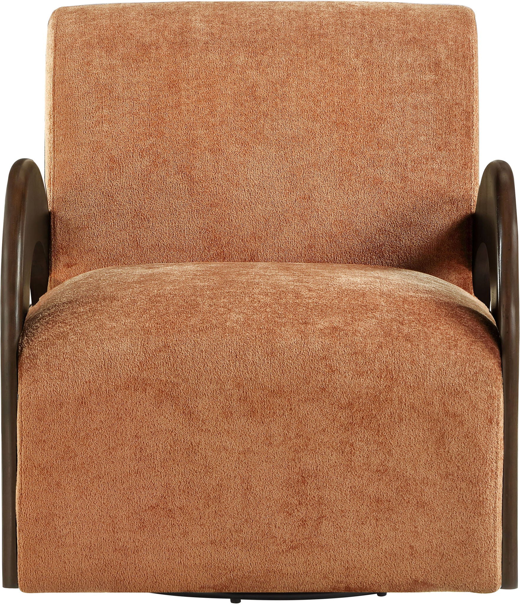 Neria - Chenille Fabric Upholstered Swivel Accent Chair - Painted Brown Base - Urban Living Furniture (Los Angeles, CA)