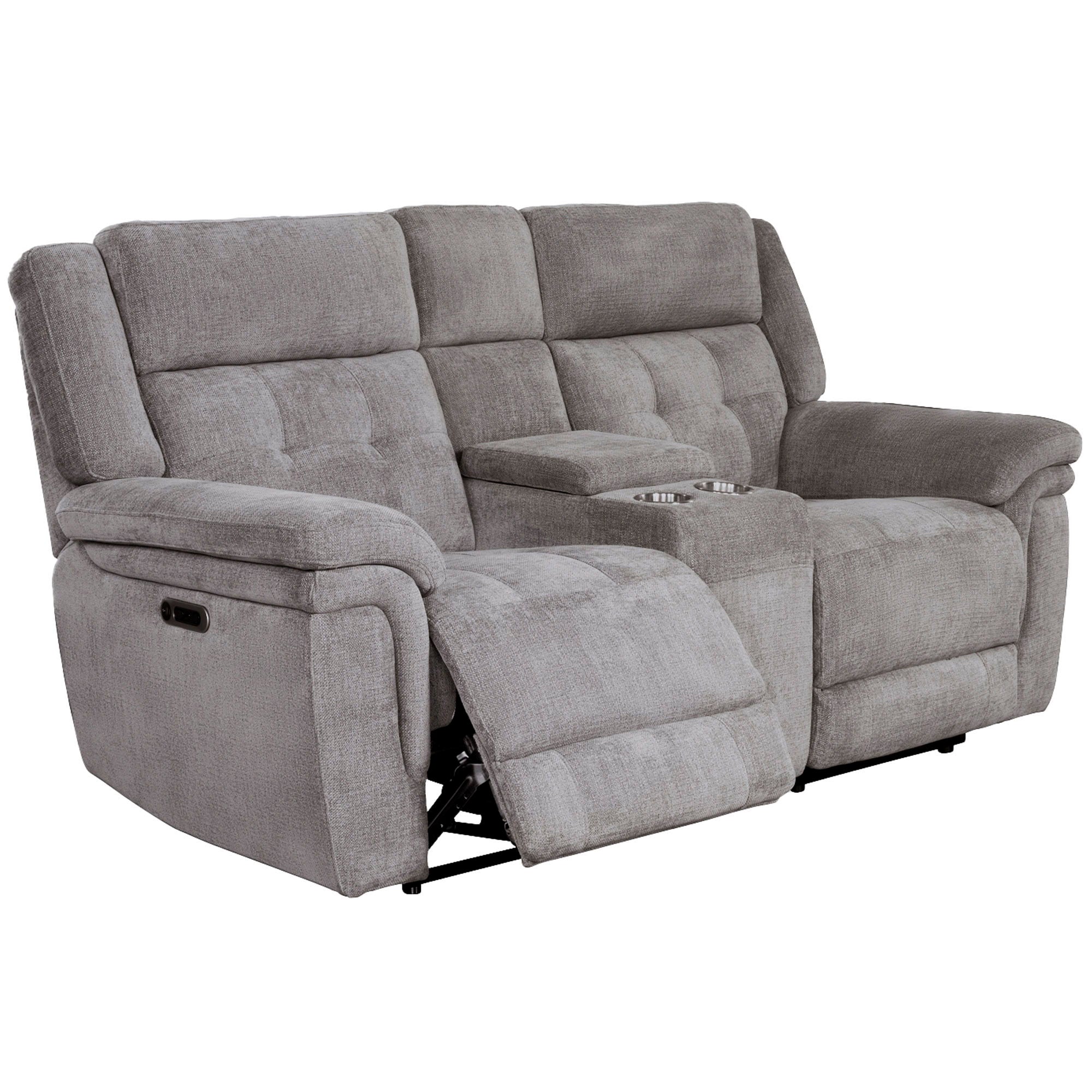Richland - Power Reclining Console Loveseat - Bristol Gray - Urban Living Furniture (Los Angeles, CA)