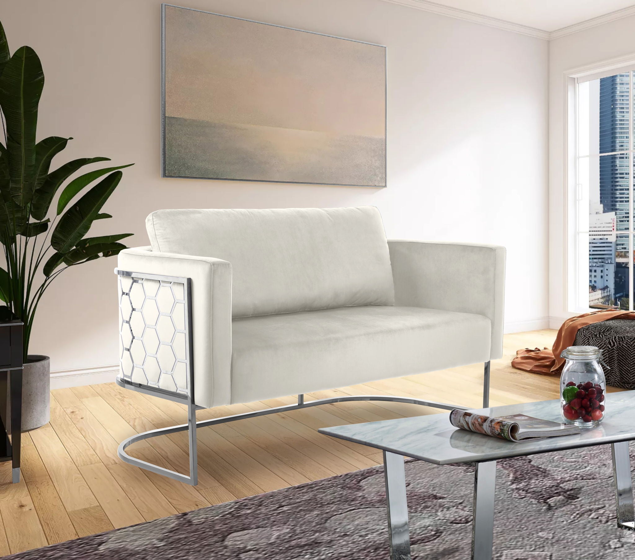 Casa - Loveseat with Chrome Legs - Urban Living Furniture (Los Angeles, CA)