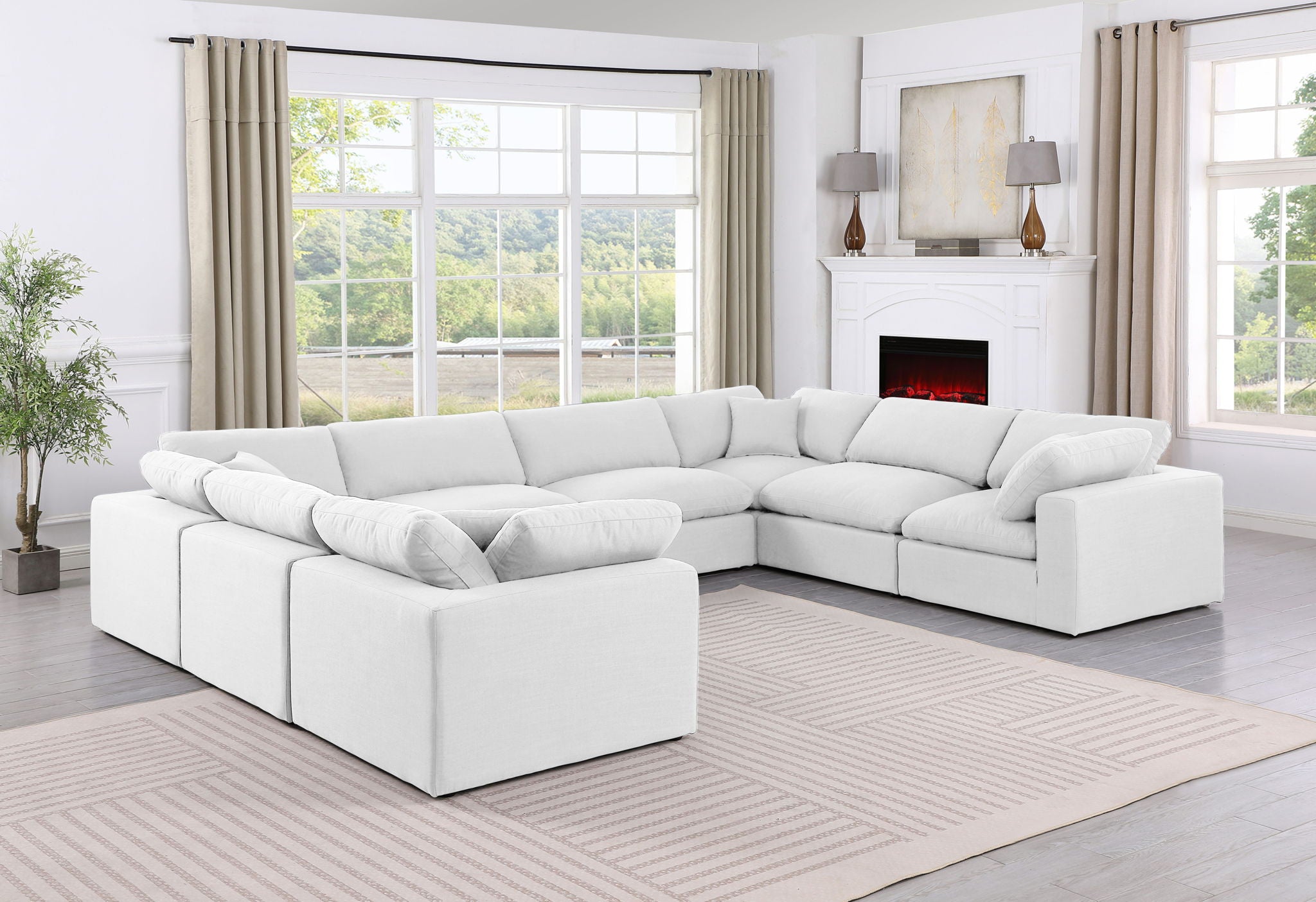 Comfy - 8 Piece Linen Modular Sectional - Urban Living Furniture (Los Angeles, CA)