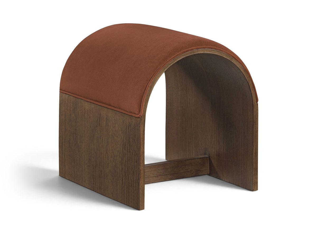 Sable - Velvet Performance Fabric Upholstered Bench